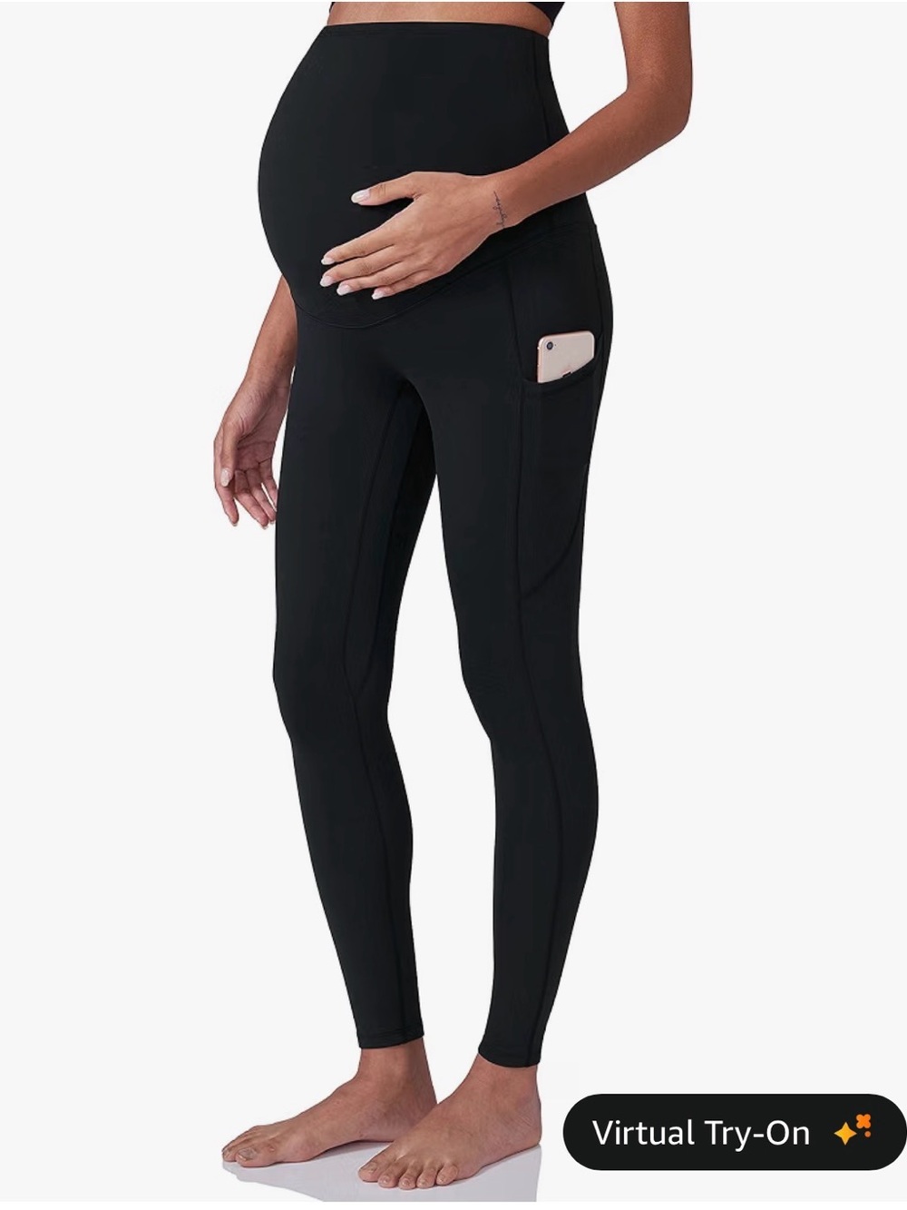 NWT POSHDIVAH Maternity Workout Leggings Pregnancy Yoga Pants Pockets